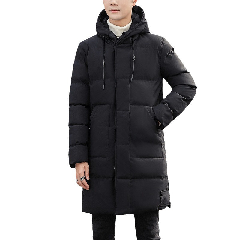 2024. aasta eriti pikk meeste talveparka: isoleeritud kapuutsiga jope puuvillase polstriga meeste talvetrend vabaaja kapuutsiga