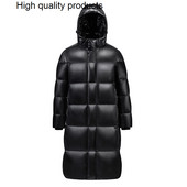 Moodne talvine must pikk sulejope meeste kapuutsiga veekindel tuulekindel soe 90% valge pardimantel Kõrge kvaliteediga