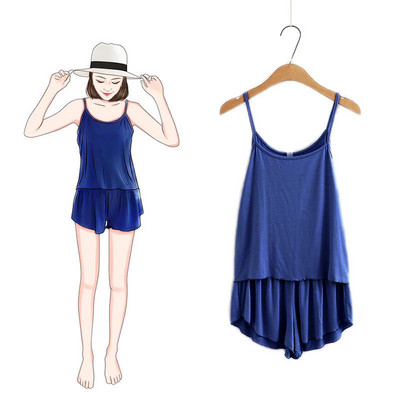 Πυτζάμες για γυναίκες Καλοκαιρινά μασίφ Sleepwear Σέξι Πυτζάμες Σετ φανελάκι σορτς Χαριτωμένα εσώρουχα μαλακά αμάνικα νυχτικά αμάνικα