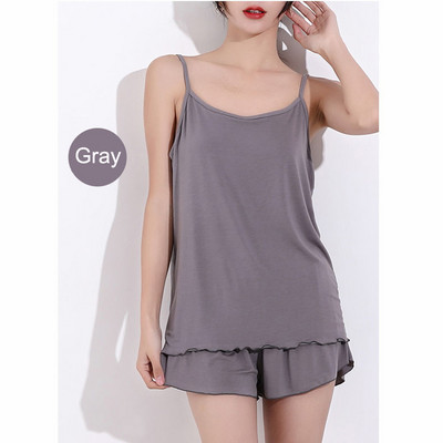 Πυτζάμες για γυναίκες Καλοκαιρινά μασίφ Sleepwear Σέξι Πυτζάμες Σετ φανελάκι σορτς Χαριτωμένα εσώρουχα μαλακά αμάνικα νυχτικά αμάνικα