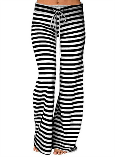 Top de pijama cu mâneci lungi în dungi modal pentru damă, pentru primăvară și toamnă, marimi mari, larg, ușoară, cu gât rotund
