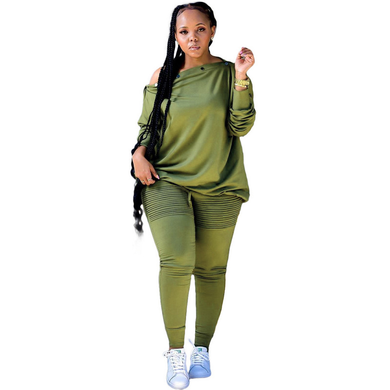 L-5XL Χονδρική Dropshipping Γυναικεία Χειμερινά Ρούχα Σετ Μόδα Casual Γυναικεία Στολή Μακρυμάνικα Στράπλες Παντελόνια