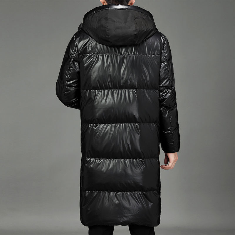 Jachetă de iarnă pentru bărbați Parka lungă Palton alb de puf de rață Îmbrăcăminte pentru bărbați Jachetă lucioasă la modă Pardesiu gros și cald