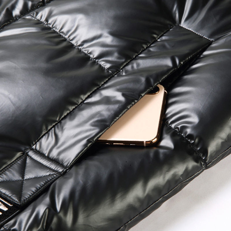 Jachetă de iarnă pentru bărbați Parka lungă Palton alb de puf de rață Îmbrăcăminte pentru bărbați Jachetă lucioasă la modă Pardesiu gros și cald