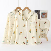 Νεότερο γυναικείο φαρδύ βαμβακερό μακρυμάνικο παντελόνι Homewear Γυναικείο κοστούμι εκτύπωσης βαμβακερές πιτζάμες Γυναικείες γυναικείες πιτζάμες για το σπίτι