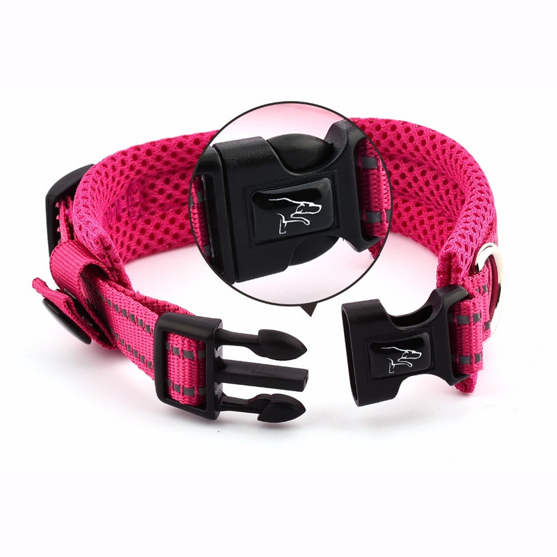 Nailonist koera kaelarihmad, mugavad reguleeritava võrguga polsterdatud helkurrihmaga lemmiklooma kaelarihma kaelakee koerte treenimiseks õues