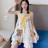 Νεαρό πουκάμισο με καλοκαιρινά πυτζάμες Νέο Sling σορτς Dee Sexy Σετ Πυτζάμες Χαριτωμένο Γυναικείο Σετ Πιτζάμες Σπίτι με στάμπες για νεαρά κορίτσια