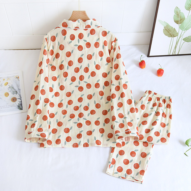 100% puuvillased pikkade varrukatega püksid naiste pidžaamad, kevad-sügis, armsad täpiprinteriga pidžaamad Korea revääriga magamisriided, naiste pidžaamad