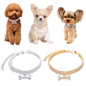 Colier pentru animale de companie cu pandantiv din os de zirconiu, pisică, câine, guler reglabil, bijuterii, de lux, din metal, cupru, pentru cățeluși, articole pentru câini