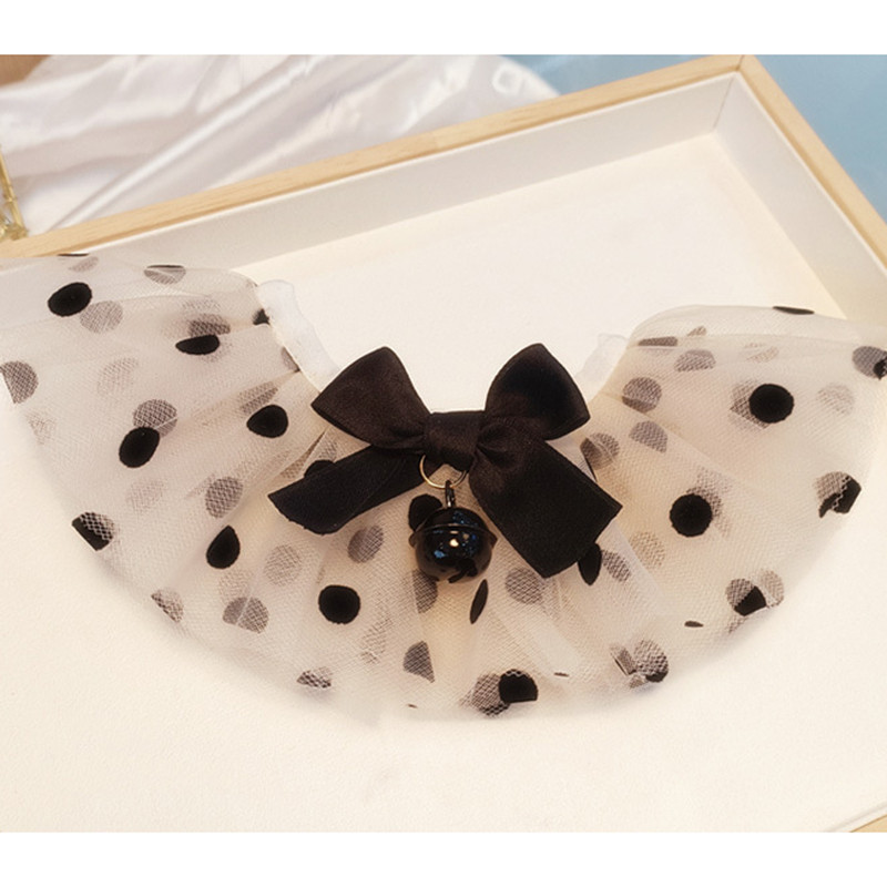 Sweet Gaze Dot Accesorii pentru pisici Pisicuță Bib câine Bandana Bowknot Colier drăguț pentru animale de companie Jingle Bell cu fundă Pandantiv pentru pisici pentru câini mici