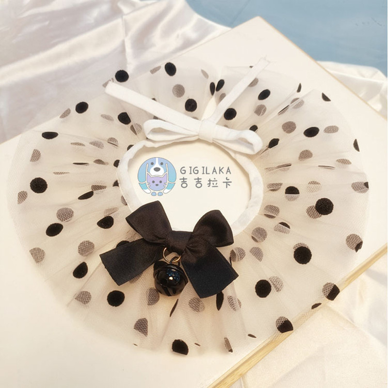 Sweet Gaze Dot Accesorii pentru pisici Pisicuță Bib câine Bandana Bowknot Colier drăguț pentru animale de companie Jingle Bell cu fundă Pandantiv pentru pisici pentru câini mici