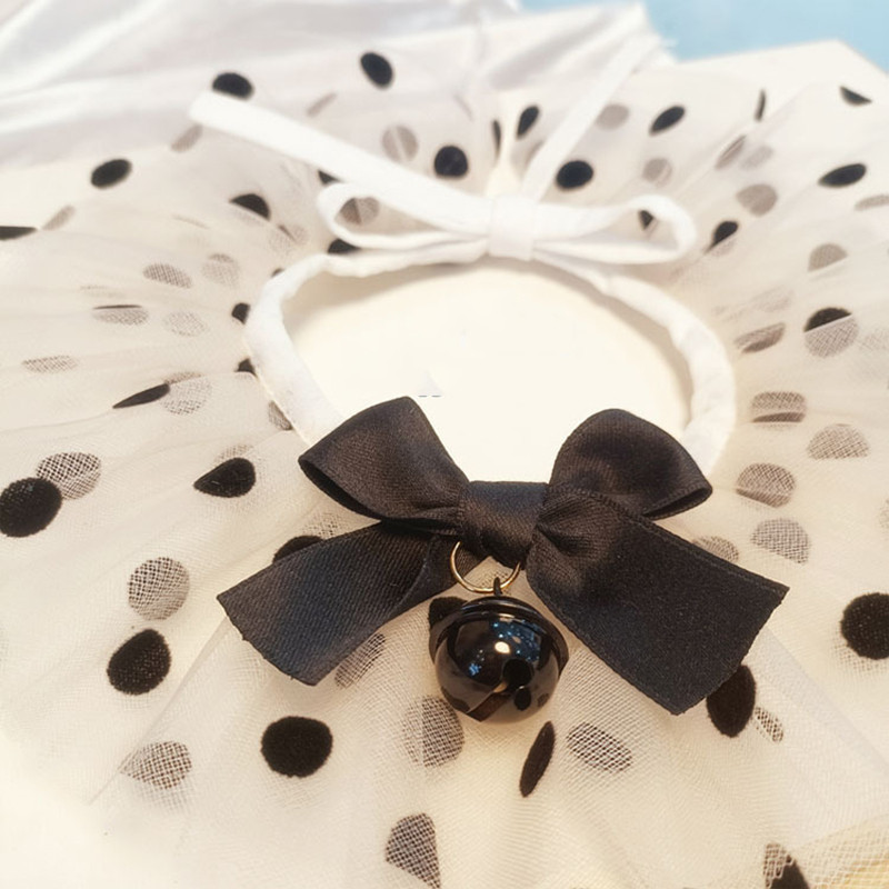 Sweet Gaze Dot Accesorii pentru pisici Pisicuță Bib câine Bandana Bowknot Colier drăguț pentru animale de companie Jingle Bell cu fundă Pandantiv pentru pisici pentru câini mici