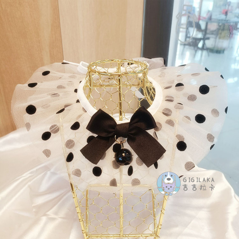 Sweet Gaze Dot Accesorii pentru pisici Pisicuță Bib câine Bandana Bowknot Colier drăguț pentru animale de companie Jingle Bell cu fundă Pandantiv pentru pisici pentru câini mici