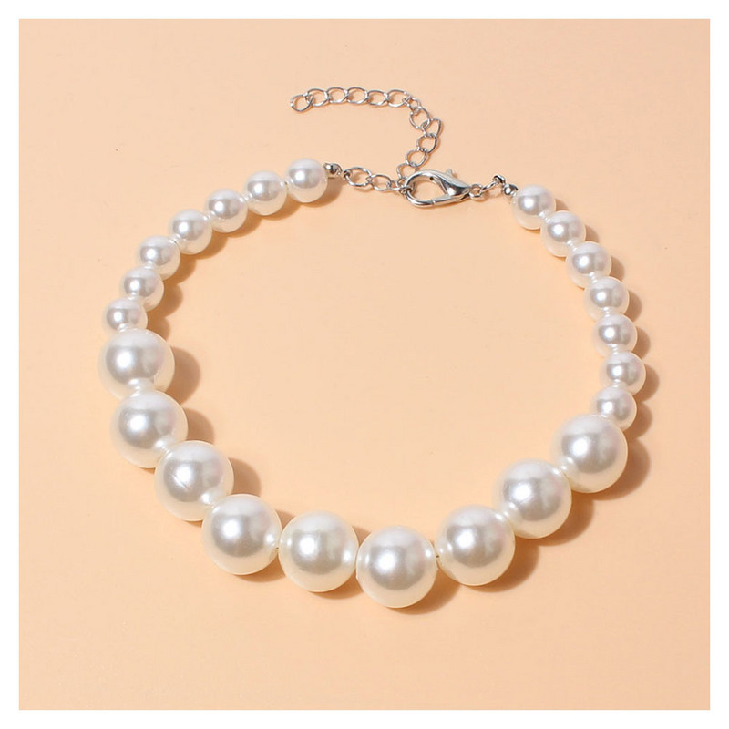 Colier de lux cu perle pentru câini, la modă, pentru petrecerea de nuntă, accesorii de îngrijire, colier reglabil, bijuterii pentru câini de talie mică, pisică