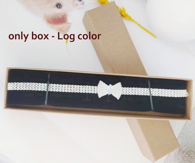 Luksuslik disainer Prantsuse buldogi kutsikate tarvikud Lemmikloomade kinkekarp Hõbedane tsirkoonist kikilips kassi kaelarihma sulamist keskmise suurusega koera lemmikloomatarbed