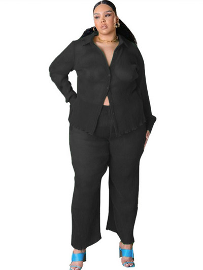 2-dijelni ženski komplet ljetne odjeće Zelena košulja Bluza i komplet hlača Ulična odjeća velikih veličina 5xl Odjevni predmeti Veleprodaja na veliko Dropshipping