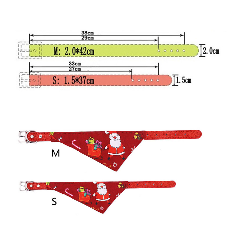 Bavete de Crăciun pentru animale de companie, prosop reglabil cu saliva pentru animale de companie, câine, cățeluș, pisică, eșarfă pentru gât, guler bandană, bavetă triunghiulară, accesorii pentru animale de companie