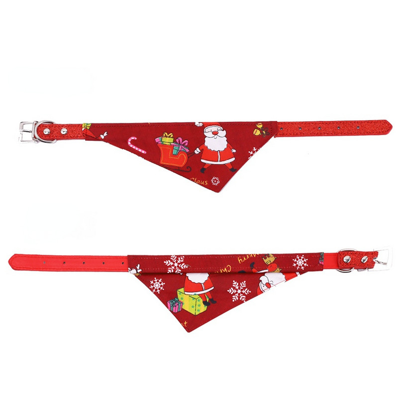 Bavete de Crăciun pentru animale de companie, prosop reglabil cu saliva pentru animale de companie, câine, cățeluș, pisică, eșarfă pentru gât, guler bandană, bavetă triunghiulară, accesorii pentru animale de companie