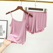 2-osaline Pidžaamakomplekt Tüdrukutele Suvine Sügisene Naiste Öösärk Magamisriided Aluspesu Ülikond Öösärgid Naistele Seksikas pesu Pidžaamad