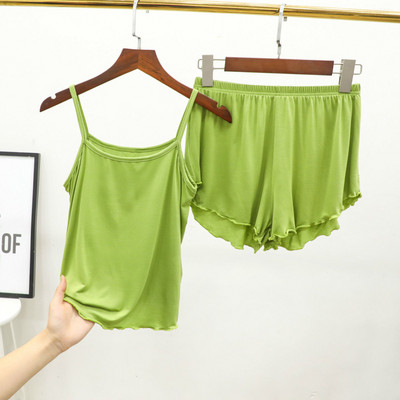 2-osaline Pidžaamakomplekt Tüdrukutele Suvine Sügisene Naiste Öösärk Magamisriided Aluspesu Ülikond Öösärgid Naistele Seksikas pesu Pidžaamad