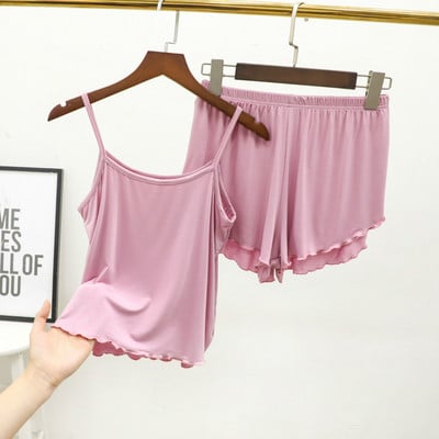 2-osaline Pidžaamakomplekt Tüdrukutele Suvine Sügisene Naiste Öösärk Magamisriided Aluspesu Ülikond Öösärgid Naistele Seksikas pesu Pidžaamad