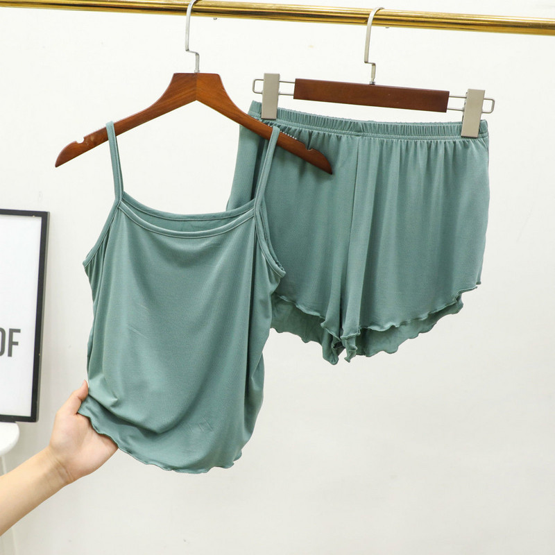 2-osaline Pidžaamakomplekt Tüdrukutele Suvine Sügisene Naiste Öösärk Magamisriided Aluspesu Ülikond Öösärgid Naistele Seksikas pesu Pidžaamad