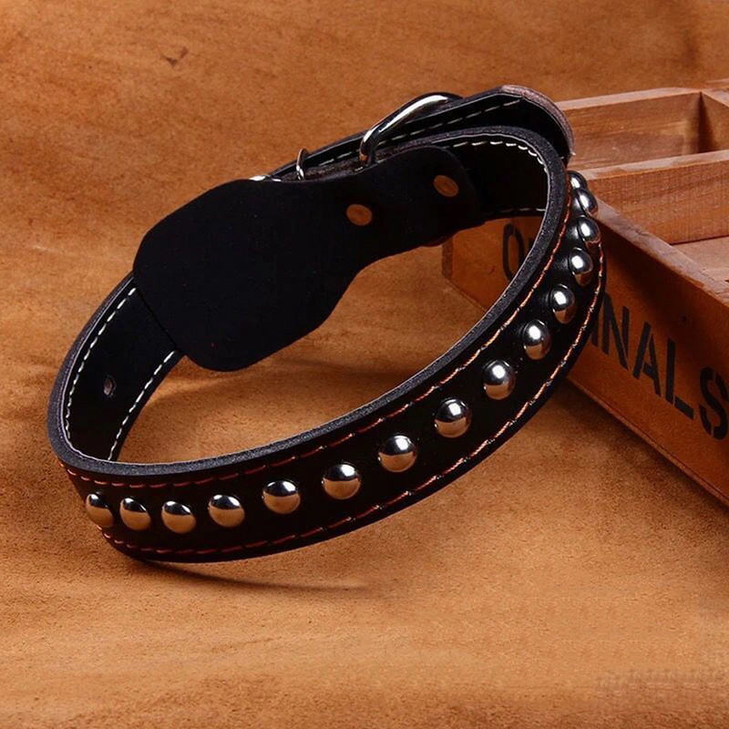 Δερμάτινο κολάρο σκύλου Ρυθμιζόμενο με καρφίτσα Μεγάλα κολάρα σκυλιών για μεσαίου μεγέθους σκύλους Δαχτυλίδι βαρέως τύπου κολάρο για μπουλντόγκ Λαμπραντόρ