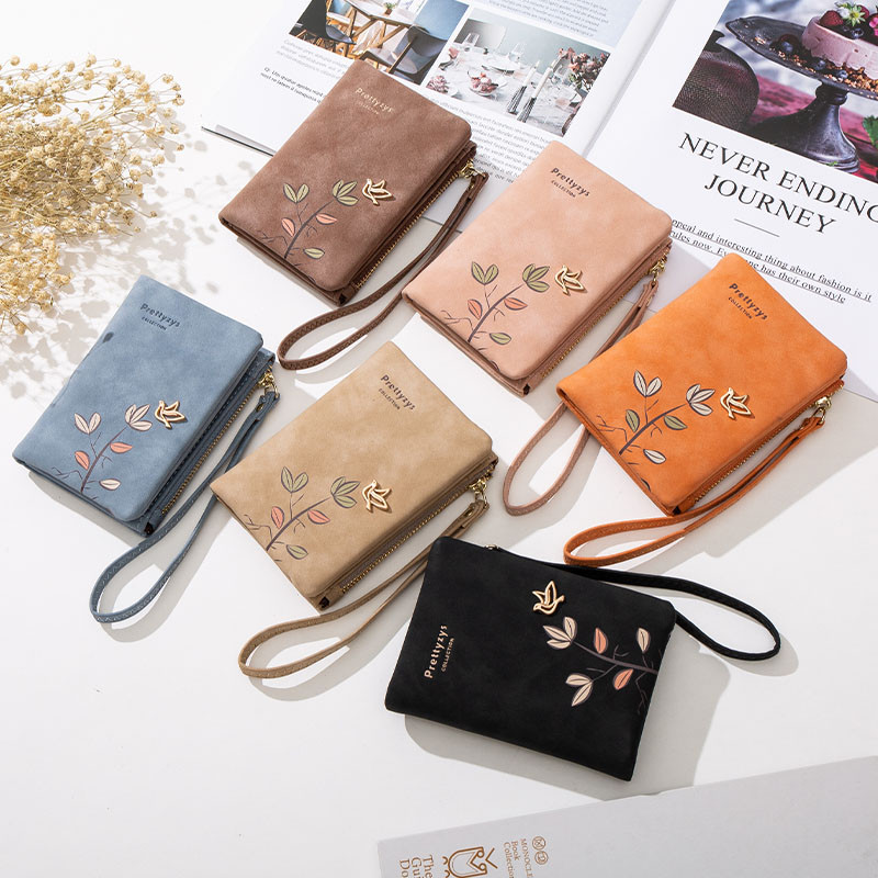 2023, portofel mic, la modă, cu flori proaspete, pentru femei, din piele moale, pentru dama, portofel de designer scurt pentru femei, carteras pentru femei