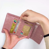 Portofel de damă de lux pentru piele PU Poșetă scurtă de designer de lux Suport carduri Poșete pentru doamne Portofele Carteras Para Mujer 2022