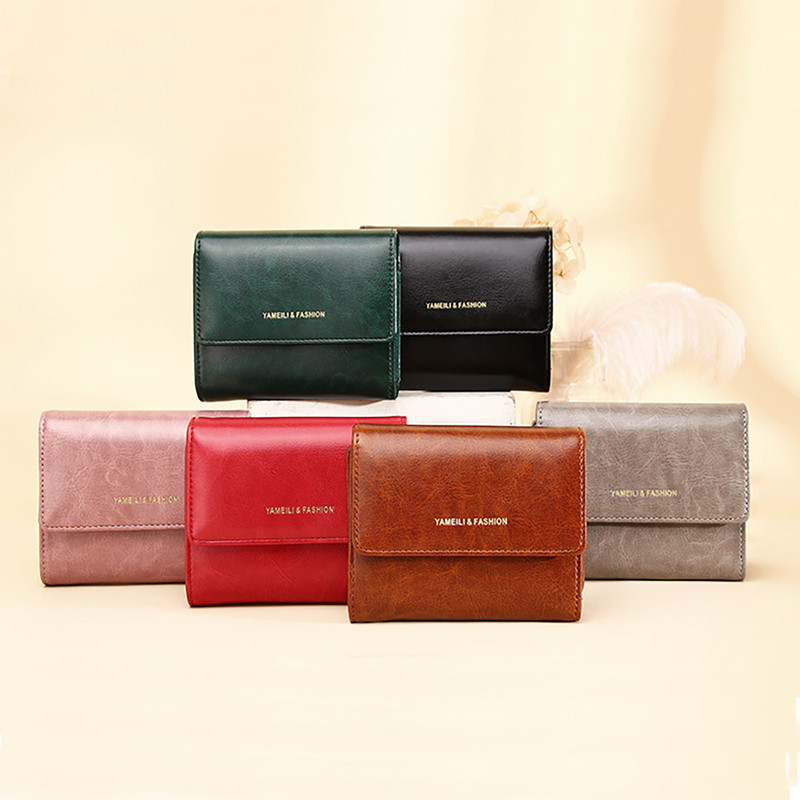 Πολυτελές γυναικείο πορτοφόλι για PU Δερμάτινο κοντό πολυτελές ντιζάιν πορτοφόλι Θήκη κάρτας Γυναικεία κέρματα πορτοφόλια Πορτοφόλια Carteras Para Mujer 2022