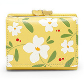 Módne dámske roztomilé kvetinové peňaženky značkového dizajnu z PU kože, dámske krátke peňaženky na mince, malé dámske držiaky na karty, kabelky pre ženy