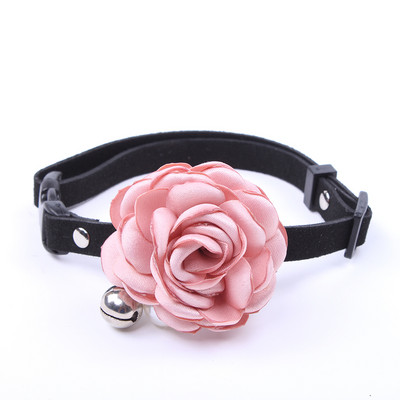 Colier de câine, pisică, reglabil, trandafiri, cu clopoței, pentru animale de companie, pentru femele Chihuahua Yorkie