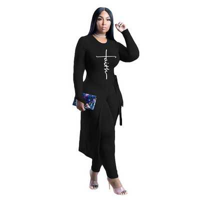 SOMO sügisesed 2-osalised komplektid Naiste kaelusega pikad topid vabaaja mood, kaheosaline pükstekomplekt, suures suuruses dressirõivaste hulgimüük