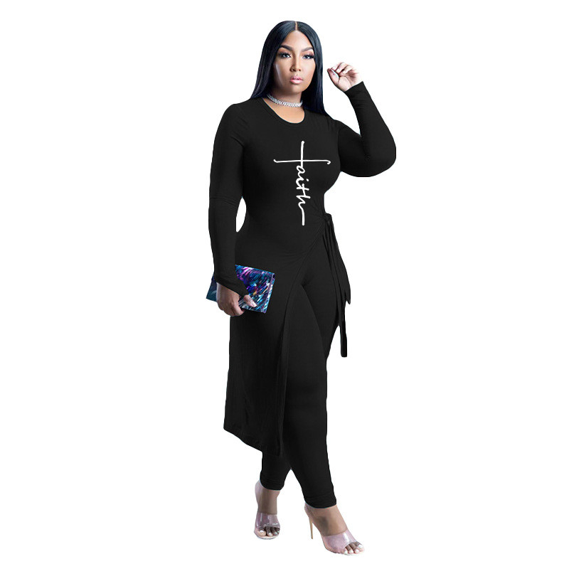 SOMO sügisesed 2-osalised komplektid Naiste kaelusega pikad topid vabaaja mood, kaheosaline pükstekomplekt, suures suuruses dressirõivaste hulgimüük