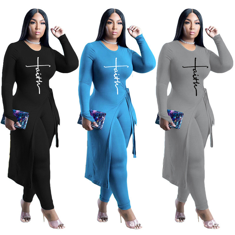 SOMO sügisesed 2-osalised komplektid Naiste kaelusega pikad topid vabaaja mood, kaheosaline pükstekomplekt, suures suuruses dressirõivaste hulgimüük