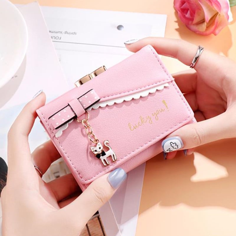 Moodne naiste rahakott rahakott Naiste armas kassi rahakott Mündi rahakott kaardihoidja Carteras Para Mujer Monedero Mujer Monederos Cartera