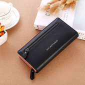 Γυναικείο μακρύ παχύ πορτοφόλι μονόχρωμο συμπλέκτης μεγάλης χωρητικότητας Ορθογώνιο τηλέφωνο Τσάντα τσέπης Γυναικεία PU Δερμάτινο τσαντάκι με κέρματα πολυτελείας