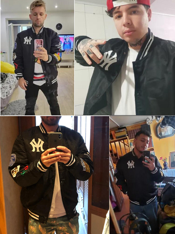 Jesenná a zimná bomber bunda pre mužov, výšivka, streetwear, slim fit, baseballový golier, bundy, kabáty, ležérne oblečenie, vetrovka pre ženy