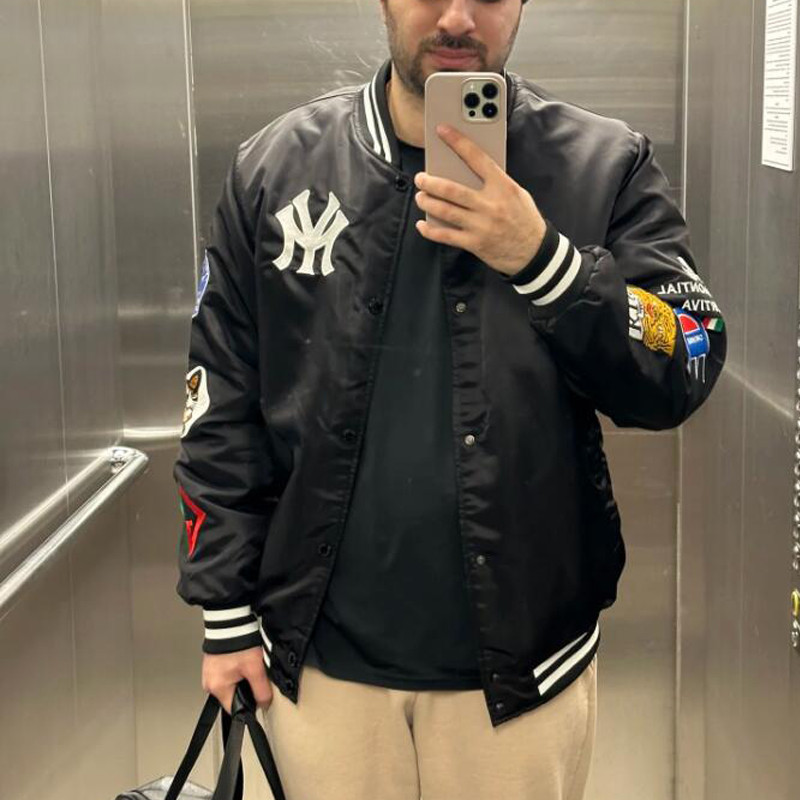 Jesenná a zimná bomber bunda pre mužov, výšivka, streetwear, slim fit, baseballový golier, bundy, kabáty, ležérne oblečenie, vetrovka pre ženy