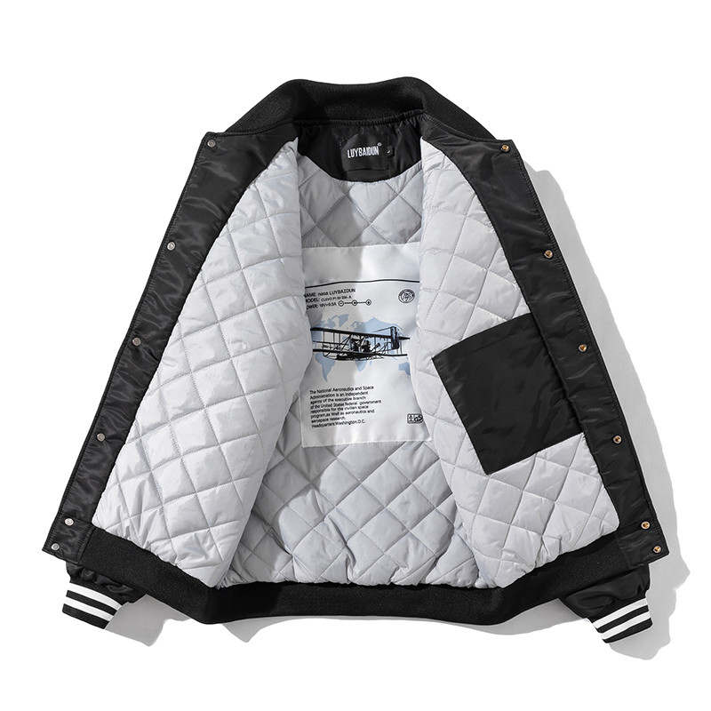 Jesenná a zimná bomber bunda pre mužov, výšivka, streetwear, slim fit, baseballový golier, bundy, kabáty, ležérne oblečenie, vetrovka pre ženy