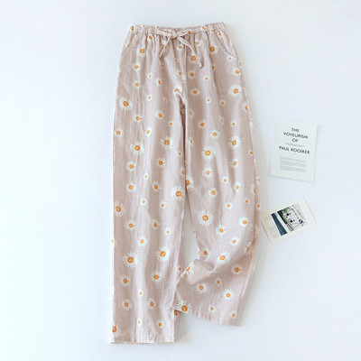 NHKDSASA Βαμβακερές Πυτζάμες Παντελόνι Γυναικεία Υπηρεσία για το Σπίτι Sleepwear Cute Night Loungear Print Sleep Bottoms Φαρδύ παντελόνι Νυχτερινό φόρεμα