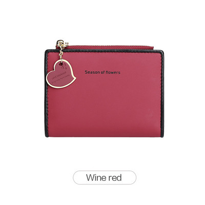 Νέο κρεμαστό πορτοφόλι με δερμάτινο κέρμα PU Μικρά πορτοφόλια Hasp κοντή θήκη πιστωτικής κάρτας Carteras Para Mujer Monedero Mujer Tarjetero