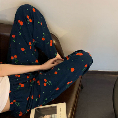 Sleep Bottoms Γυναικεία νυχτικά Κορεάτικου στιλ Ελαστική μέση Μακριά παντελόνια Soft Comfort Kawaiii Casual Print Γυναικεία Loose Spring Ins