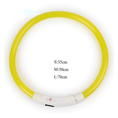 Atsparus vandeniui LED mirksinčios šviesos antkaklis šuniui USB įkraunamas švytintis šunų antkaklis, skirtas nakties saugai, naminių gyvūnėlių LED mirksintys naktiniai antkakliai