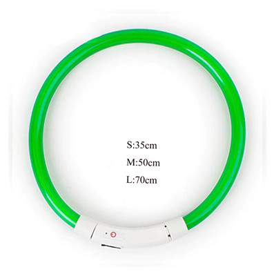 Atsparus vandeniui LED mirksinčios šviesos antkaklis šuniui USB įkraunamas švytintis šunų antkaklis, skirtas nakties saugai, naminių gyvūnėlių LED mirksintys naktiniai antkakliai