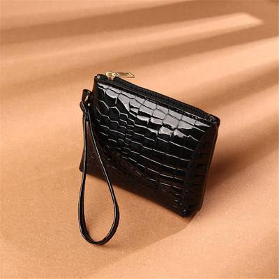 Νέο μίνι γυναικείο πορτοφόλι με σχέδιο κροκόδειλου Κοντός καρπός με φερμουάρ Μικρή τσάντα νομισμάτων Fashion Pu Δερμάτινη γυναικεία θήκη για κάρτες Πορτοφόλι για κέρματα