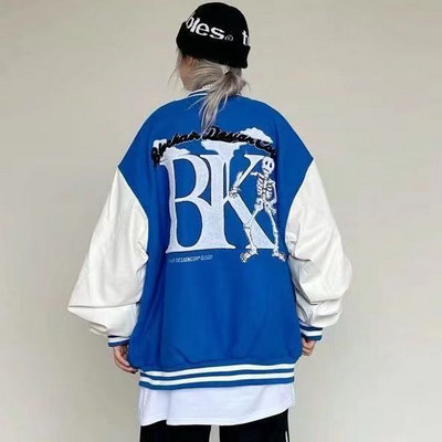 American Fried Street Embroidery Στολή μπέιζμπολ ανδρών και γυναικών Ruffian όμορφος με κουμπιά Υψηλής αίσθησης Χειμερινό παλτό με πέτο