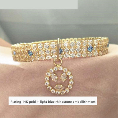 Εξαιρετικό κολάρο Bling Crystal Dog Χαριτωμένο μενταγιόν σε σχήμα διαμαντιού κουταβιού κατοικίδιο ζώο γυαλιστερό κολιέ από στρας Αξεσουάρ για κατοικίδια