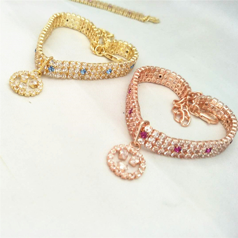 Εξαιρετικό κολάρο Bling Crystal Dog Χαριτωμένο μενταγιόν σε σχήμα διαμαντιού κουταβιού κατοικίδιο ζώο γυαλιστερό κολιέ από στρας Αξεσουάρ για κατοικίδια