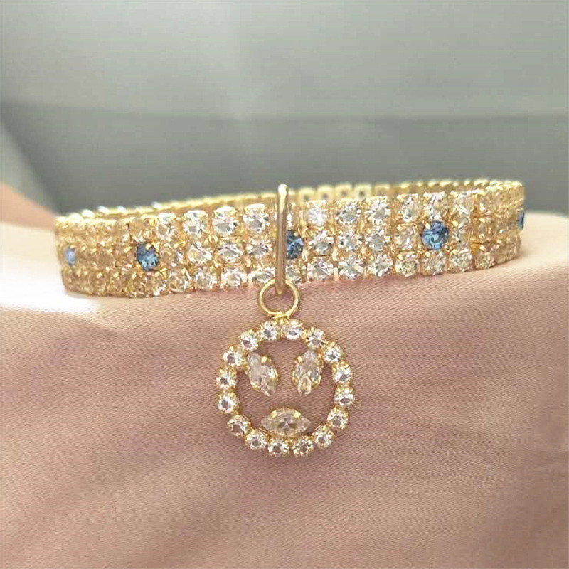 Εξαιρετικό κολάρο Bling Crystal Dog Χαριτωμένο μενταγιόν σε σχήμα διαμαντιού κουταβιού κατοικίδιο ζώο γυαλιστερό κολιέ από στρας Αξεσουάρ για κατοικίδια